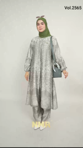 NMR Setelan Celana Tunik Armn Silk Vol 2565-7