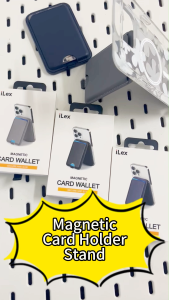 iLex Premium PU Leather Snap Magnetic Megsafe Compatible Wallet and Stand Kickstand Card Holder Phone Stand PU Leather