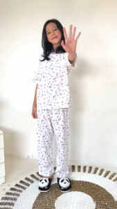 Thaluna Kids - Piyama Set Evrila | Baju Tidur Anak | Bahan Kaos Combed 30s