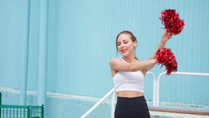 2Pcs Cheerleading Pom Poms For School Sports Festival Gold Silver Red Color Stage Performance Handheld Pompom For Cheering Events Cheering Pompoms Party Supplies