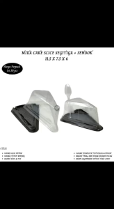 Mika Cake Segitiga Mika Kue Slice + Sendok (Isi 50 Pcs-C.TS32)
