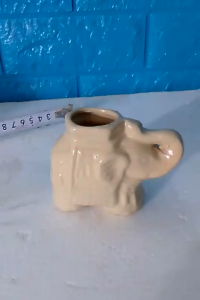 Set 5 hủ đựng tăm lọ đựng tăm gốm voi men kem