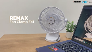 Remax Fan Clamp F41 - พัดลม ตั้งโต๊ะ ขนาดเล็ก พกพาได้ เสียบสาย USB