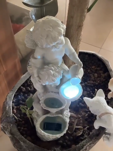 Solar Angel Statue Sculpture Solar LED Fairy Garden Decor Garden Ornaments
