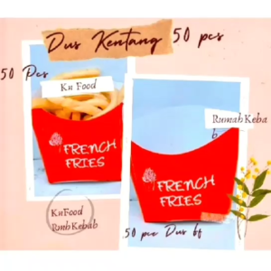 Box French Fries Kecil / Dus French Fries Kecil / Dus Kentang Goreng