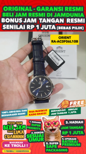 JAM TANGAN ORIENT ORIGINAL - JAM ORIENT RA-AC0F06L10B JAM TANGAN ORIENT RAAC 0F06L10B Men - Coklat - Kulit - Jamdunia / Jam dunia JD18 # Jam Tangan Pria Jam Pria Jam Tangan Anti Air + JAM TANGAN ORIENT RAAC0F06L10B JAM ORIENT RAAC 0F06 S003