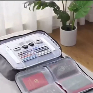 Felice Multifunction Document Storage Bag With Lock Package Multi-layers Document Card Passport Travel Bag 文件收藏包