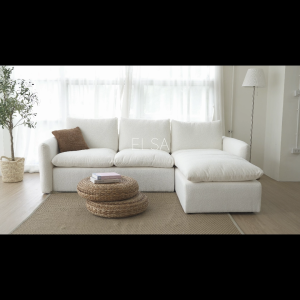 ZEN Collection ส่งฟรี กทม.ปริมณฑล !! โซฟา Sofa L-Shape ขนาด 2.30 m. ELSA โซฟาผ้า Fluffy fabric