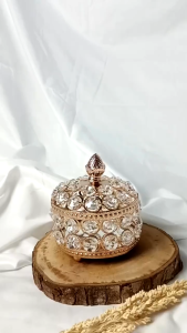 Tempat Dekorasi Wadah Untuk Penyimpanan Permen Atau Pajangan Kristal Mewah Elegant/Tempat Wadah Permen Atau Tempat Penyimpanan Toples Elegan