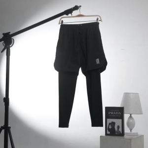 NJSTORE Celana Running Pendek 2 in 1 Pria Wanita Legging Panjang Olahraga Gym Lari