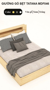 FREESHIP HCM - Giường Ngủ Hộp Kết Hợp Kệ Đầu Giường Gỗ MDF Tatana MDF046 - có thiết kế theo yêu cầu