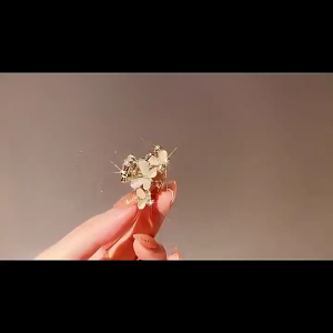 คลิปผมกรงเล็บปูมุกพลอยเทียมกิ๊บติดผมเล็กแวววาวผมสวยอุปกรณ์เสริม