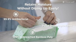 [Carton Deal] ❤️Cloversoft Loves 100% Antibacterial Unbleached Bamboo Organic Wipes [20 Packs x 100sheets]