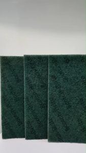 3M 7496 Scotch Brite แผ่นใยขัด สก๊อตซ์-ไบร์ท สีเขียว ขนาด 6X9 นิ้ว