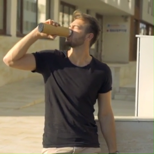 Stylish Insulated Drinkware: Customizable Insulated Stainless Lid Bamboo Tumbler (500ml)