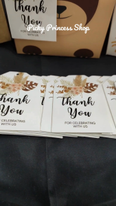 50pcs Gift Tags Thank You Boho Aesthetic Wedding Rainbow Nude Flowers Gift Tags