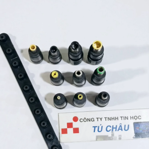 Bộ 10 đầu nguồn DC / Chuẩn cắm 5.5mm x 2.1mm ra đầu sạc DC Laptop (Bộ 10 đầu)