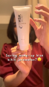 HSK Secret Milky Micellar for Acne & Oily - Membersihkan Makeup & Kotoran Atasi Jerawat & Minyak Berlebih dengan Hamamelis Virginiana Leaf