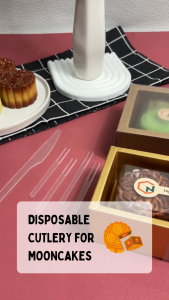 (25 sets) Disposable Knife and Fork Set for Mooncake & Bakes