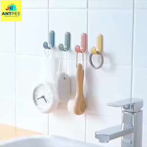 ANTPEE J-type Sticky Hook Nordic Style Mini Strong Punch-Free Hook Household 北欧风迷你 强力免打孔 家用挂钩