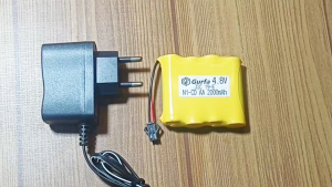Alat Cas / Adaptor  Charger + Baterai  RC / Mobil Remote JIC 19-E NI-CD AA 2000mAh 4.8V Soket Hitam