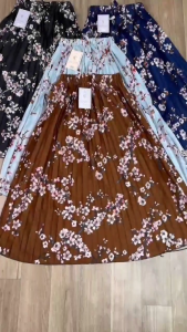 ROK PLISKET ANAK PREMIUM MOTIF BUNGA SAKURA - ROK ANAK PEREMPUAN USIA 3-10 TAHUN