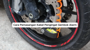 Gembok Alarm Anti Maling Cakram Kunci Alarm Motor Paket Bracket Kabel