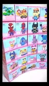 61.[SEDIA STOK ADA] Playkidzz mns Mini blok DIY kartun Pemainan Mini Block DIY Character Model Building Blocks Cartoon Pemainan Kanak Budak - 积木模型玩具