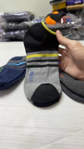 Masterpolo 3 Pairs Middle Stripe Low Cut Sock Ankle Socks Stokin Pendek Stoking Cotton