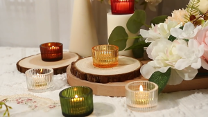 GLASS CANDLE HOLDER TEALIGHT HOLDER BEKAS LILIN KECIL CLEAR GLASS HOLDER 小圆蜡烛托透明玻璃蜡烛托