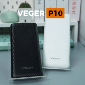 VEGER P10 PowerBank 10000mAh แบตสำรองลายเคฟล่า ขนาดกระทัดรัด เบาบาง รับประกันสินค้า 1 ปี Power Bank Veger - Lazada