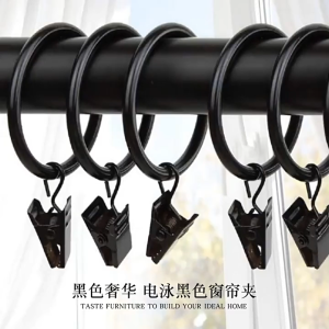 Klip Tirai Curtain Rail Ring Gaya Industri Gorden ring Cincin Rel Gorden Klip Pengait Set Ring Pipa