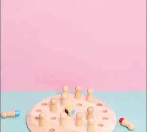 NASIUDUK Mainan MEMORI CHEES Board Game Mainan Edukasi Anak Memory Match Color Wood mainan catur warna mainan edukasi anak cerdas m004