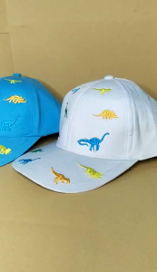 Topi Anak Laki Laki Perempuan Motif Bordir Dinosaurus Terbaru Model Topi Bisbol BISA CUSTOM NAMA