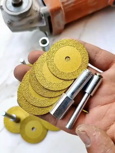 Diamond Cutting Disc Diameter 40mm 6mm M10 Gerinda Tangan Die Grinder Ukir Batu Granit Kaligrafi