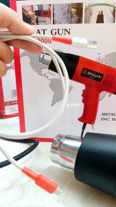 Mitsushi Heat Gun Hot Gun Mesin 2000W Adjustable Temperature Hot Air Dryer Rapid Heating Gun Kit Multifungsi Senapan Panas Pistol Angin Panas Alat Pemanas 100℃-650℃