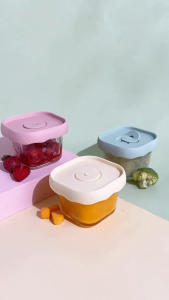 (ECERAN) Little Dimple Stackable Container - Kontainer Menyimpan MPASI