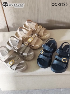OCTAVIA Sandal Slide Slingback Wedges Wanita #OC-2325 (FREE BOX)