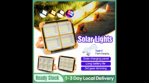 Solar Lights Emergency 6000W Light Power Bank Solar&USB Charge Waterproof Outdoor Floodlight Camping Lamp Flashlight Camping Hiking 4 Lighting Mode