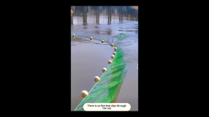 River Fishing Net Trawl Folding Fish Shrimp Cage Net Trap Lambat Fishing Net River Interception