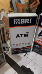 Neon Box Mini ATM - BriLink - Neon Box Agen Bahan Akrilik 2 sisi