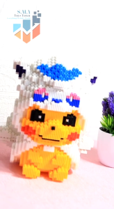 SMY Nano Block Pokemon Pikachu Mainan Anak Bricks Education Toys Balok Susun Puzzle Animasi 3D Model