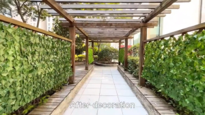 50*300cm Artificial Leaves Artificial Hedges Fence and Faux Ivy Vine Leaf Decoration for Outdoor Garden Decor Back-Artificial Leaf Vine Hedge Outdoor Decor-Garden Wall Decors