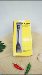 Preston Havin Dessert Fork Stainless Steel: Garpu Makan Premium Bahan Tebal Berkualitas - 6 pcs