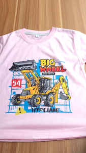 Baju Kaos Harian Anak Laki-Laki Karakter Excavator Keren Import Umur 1 - 10 Tahun by Hypelane Kids