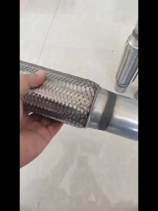 Exhaust Flex Pipe Stainless Steel Double Braid 2 X 6 Inch with Ends 10 Inch Long