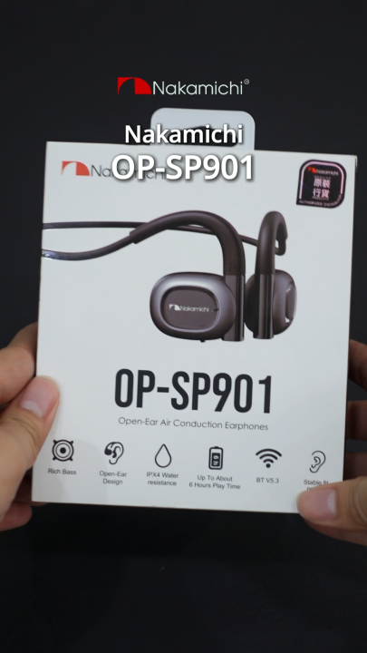 Nakamichi OP-SP901 Open Ear Air Conduction Earphones Bluetooth TWS