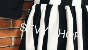 ชุดเซท Sevy Two Pieces Stripped Off Shoulder Short Sleeve With Capri wide Pants Sets (Belt)