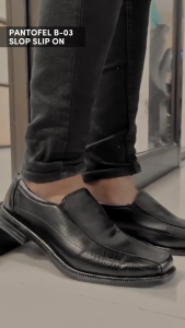 Sepatu Pantofel Slop B-03 Kulit Murah Berkwalitas