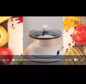 1.2L Steamer Rice FOOD Cooker Frying Pan Cooking Pot Double Layer Multifunctional Non-Stick Electric